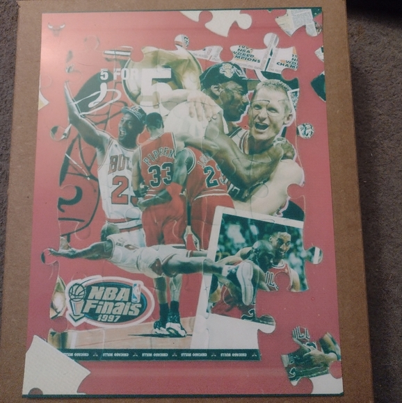 MICHAEL JORDAN &THE BULLS ULTRA GLOSSY 1992 & 1997 NBA FINALS 8.5x11  POSTER SET - Picture 5 of 8